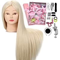 Los mejores  - Neverland 26&quot- cabeza de maniquí para peluqueros cabeza de peluquero cabeza de muñeca cabeza de maniquí blanco 100% fibra…
